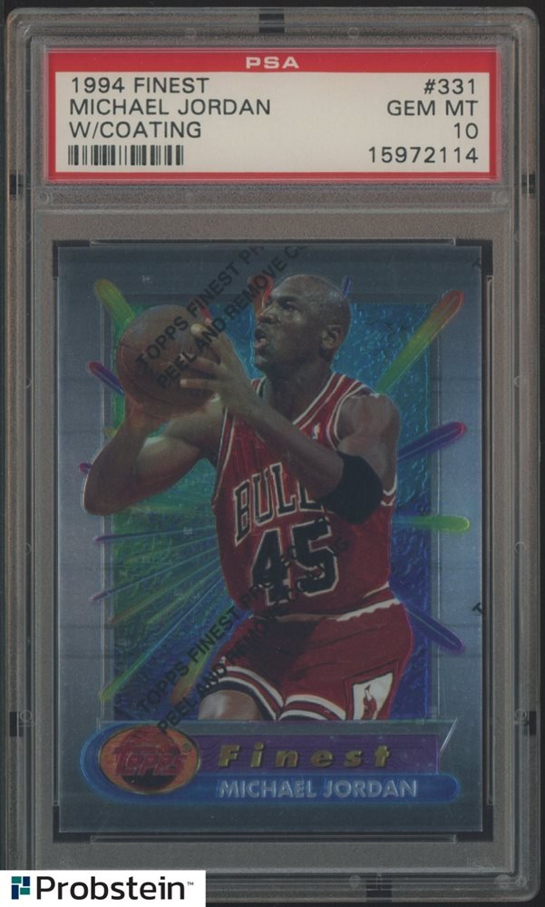 1994-95 TOPPS FINEST ジョーダン！！ 1994 Finest Michael Jordan Refractor w/Coating PSA 10 | eBay