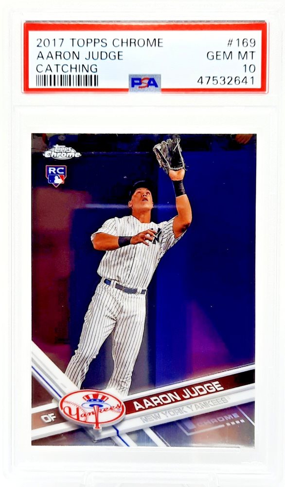 ゲームセンター・ゲームカード 2017 Topps Chrome Aaron Judge RC PSA 2017 Topps Chrome - Aaron Judge #169 X-Fractor (RC) for sale