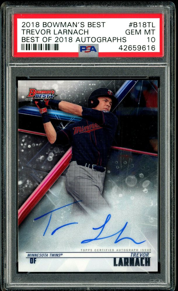 Trevor Larnach 2018 Bowman Draft Chrome Draft Pick Auto Black Refractor 75枚限定！！1st Bowman 直書き 直筆サインカード！！Twins eBay Auction Item 363031501608 Baseball Cards 2018 Bowman\u0027s Best