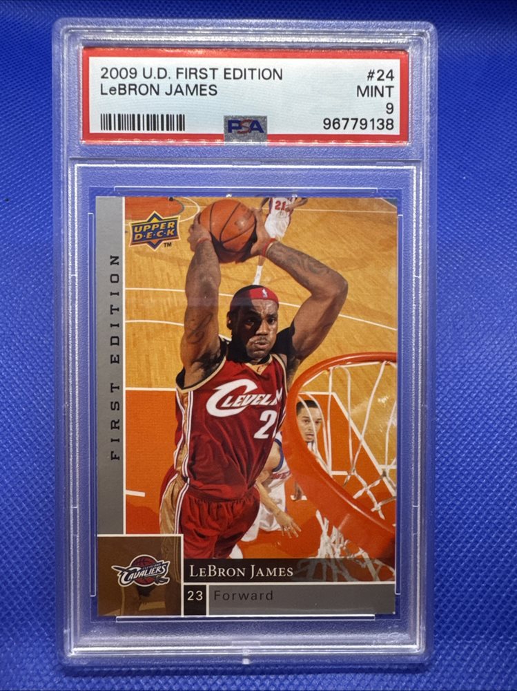 lebron james first edition card 2007 UPPER DECK FIRST EDITION ALL-NBA LEBRON JAMES #NBA6 CAVALIERS PSA 9  MINT 61608102