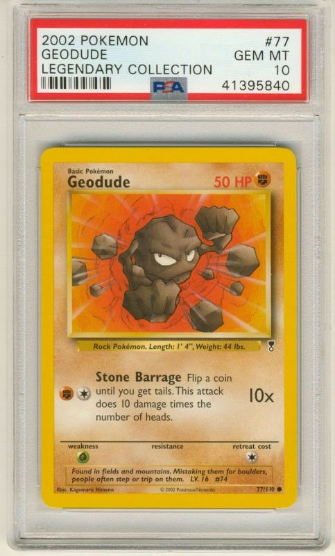 1995 geodude pokemon card Brock's Geodude Pokemon Card 1995-2000 #68/132 NM