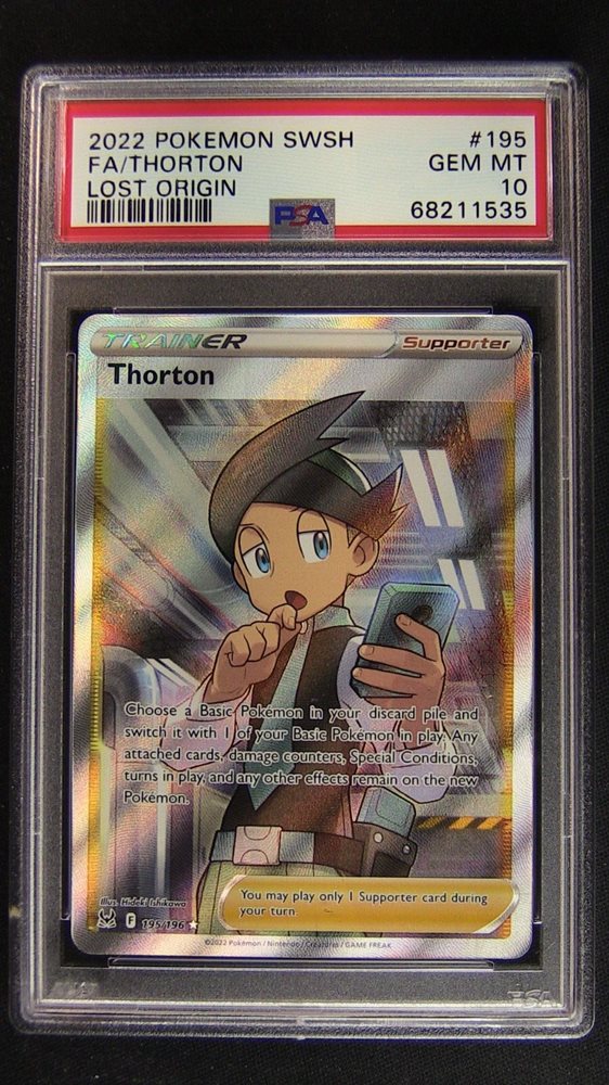thorton pokemon card Thorton 123/100 HR Lost Abyss main image 0