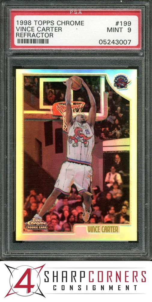ビンスカーター NBAカード1998-99 Topps Chrome PSA8 ビンスカーター NBAカード1998-99 Topps Chrome PSA8 1998 Topps