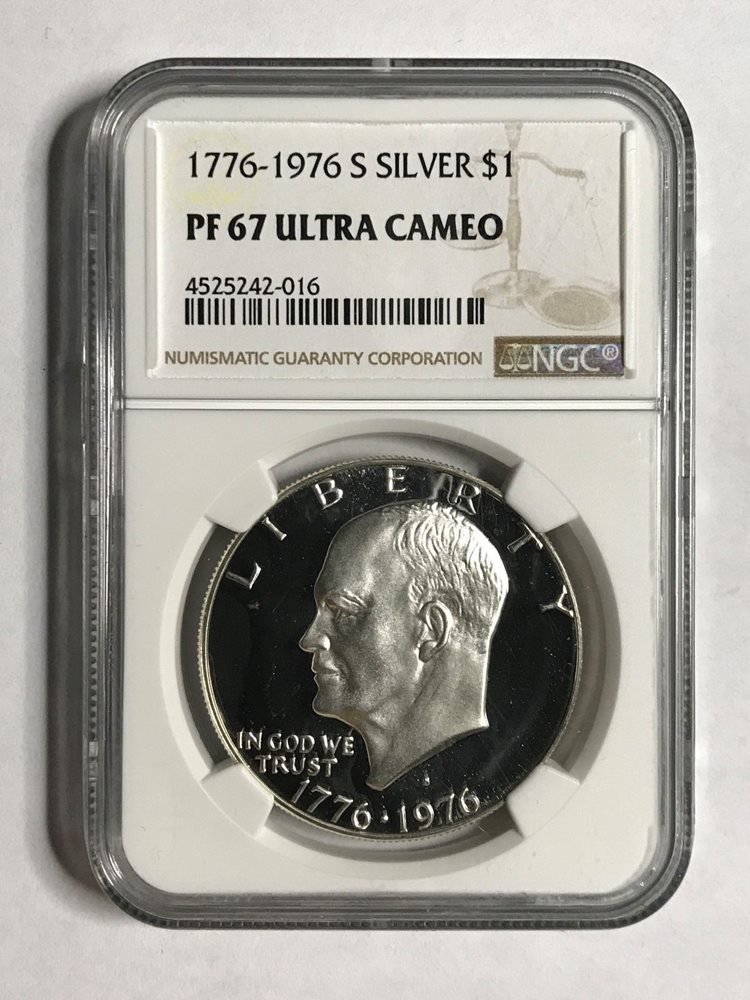 NGC Gem Proof 1776-1976-S US Eisenhower Clad Dollar Proof $1 Type 1