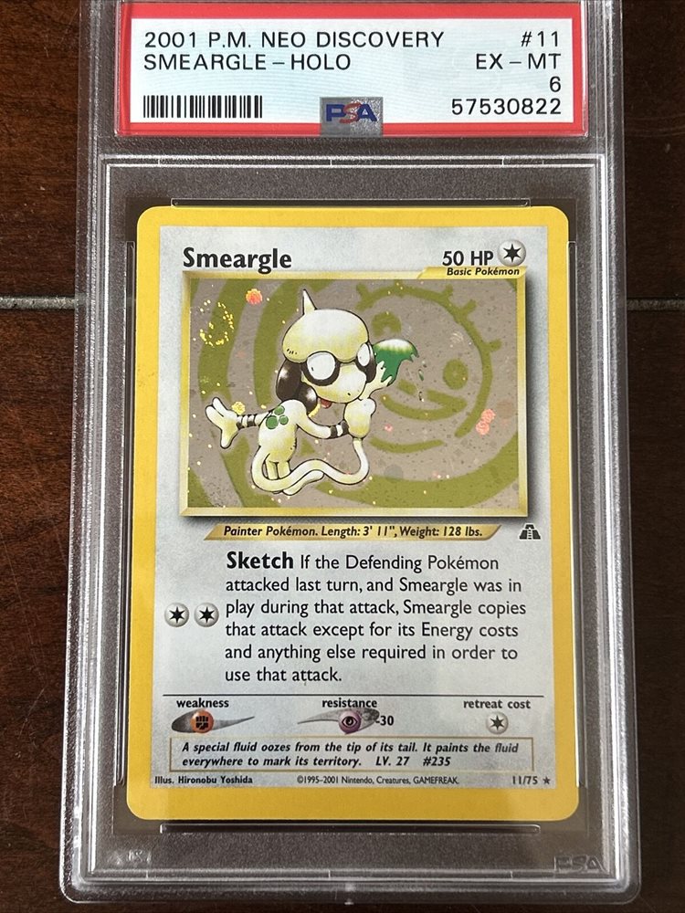 smeargle holographic pokemon card value eBay Auction Item 234950338897 TCG Cards 2001 Pokemon Neo Discovery