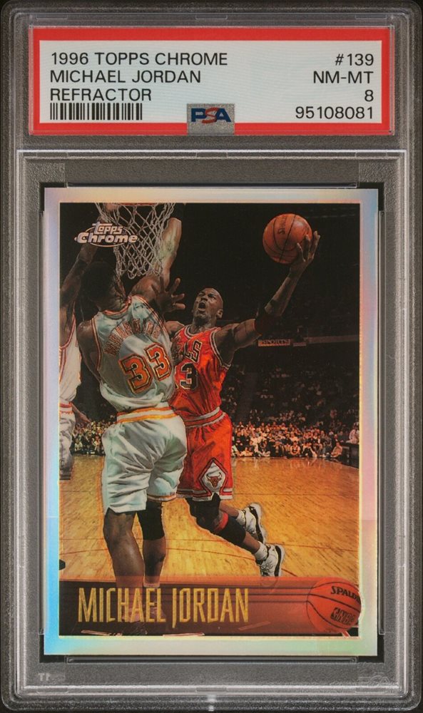 1996 Topps Chrome＃139 Michael Jordan Michael Jordan 1996 Topps Chrome #139 Refractor Price Guide