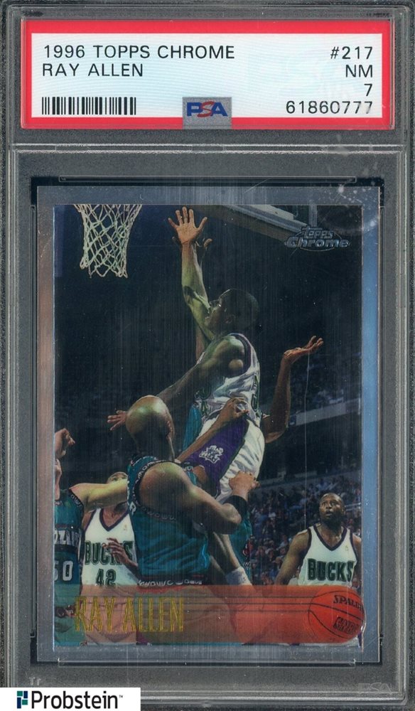 レイアレン  NBAカード　96-97   topps chrome  PSA7 レイアレン NBAカード 96-97 topps chrome PSA7 レイアレン NBA