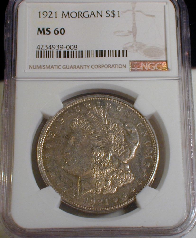 1921 Morgan Silver Dollar NGC MS 60, MS60 - PCGS Auction Prices