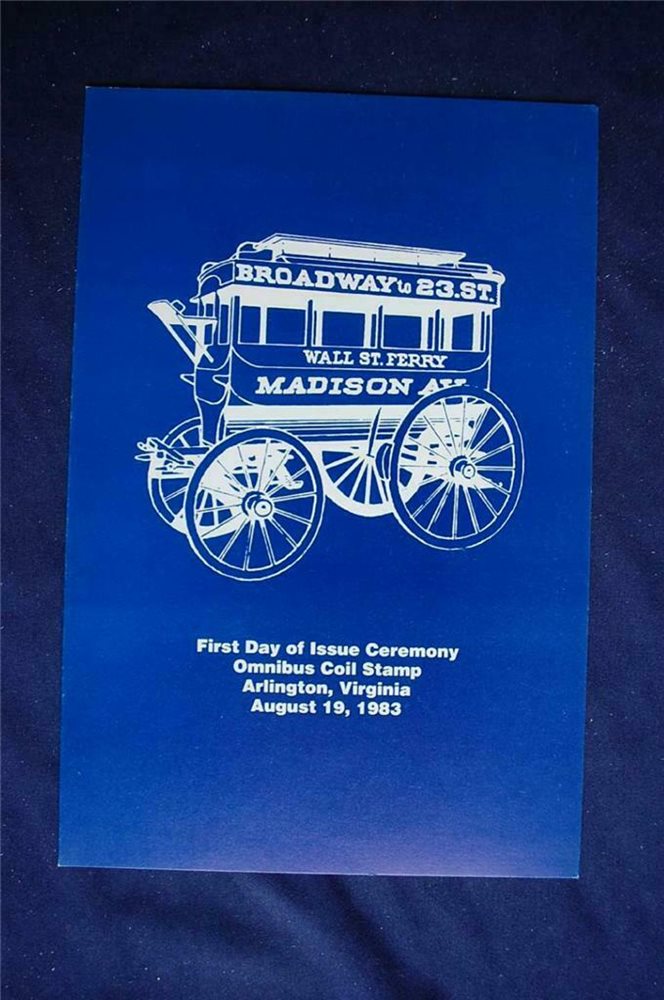 Omnibus 1880s Transportation 1c Stamp FD Ceremony Progr