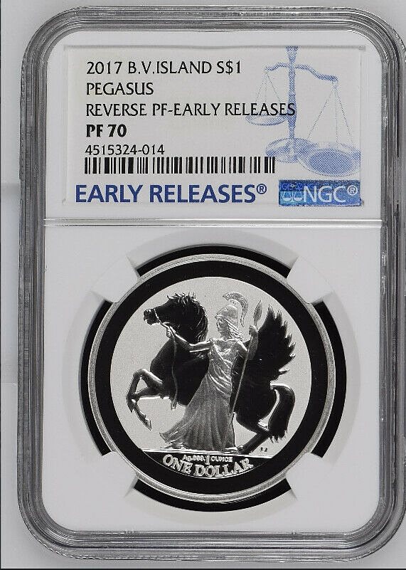 2017-P BVI | 1oz Silver PEGASUS Reverse Proof Coin | NGC