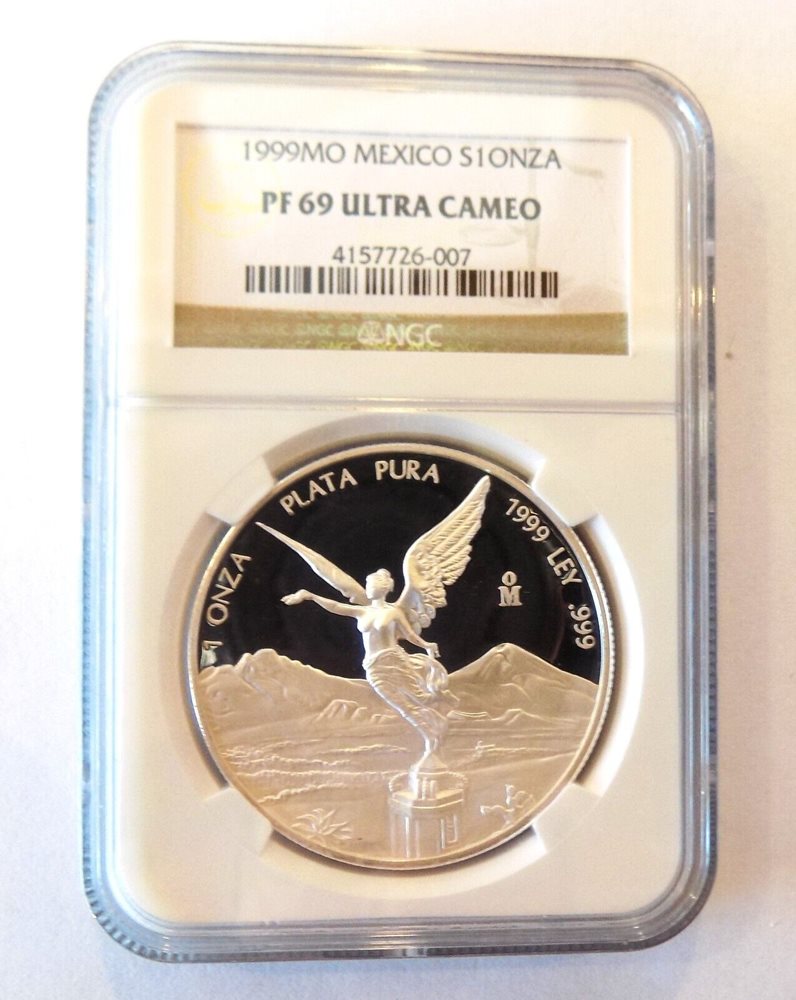 1999 1 OZ SILVER LIBERTAD PROOF 69, MS69 - PCGS Auction Prices