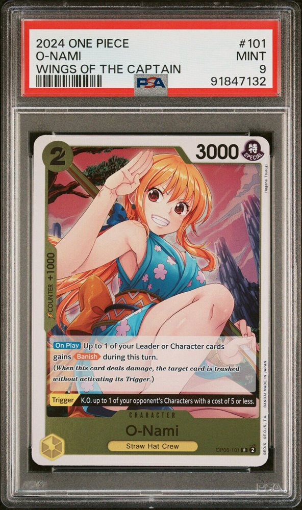 One Piece TCG Rare Card One Piece TCG Card - O-Nami OP06-101 Rare 'Wings Of  The Captain' 2024 Edition