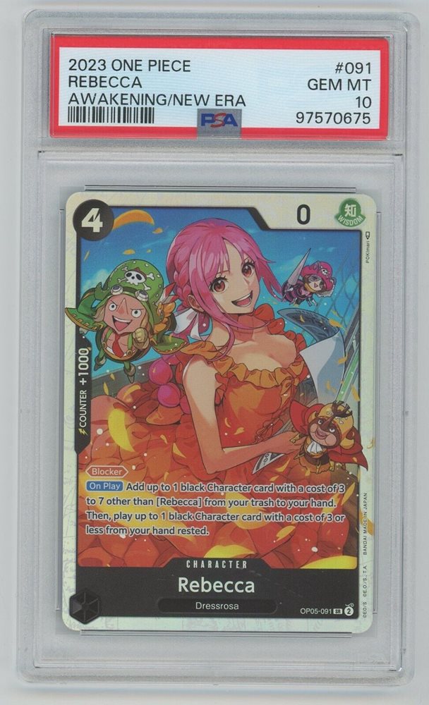ワンピース カードゲーム PSA10 REBECCA TREASURE RARE PSA 10 One Piece Card Rebecca Treasure Rare OP04-092 Chinese