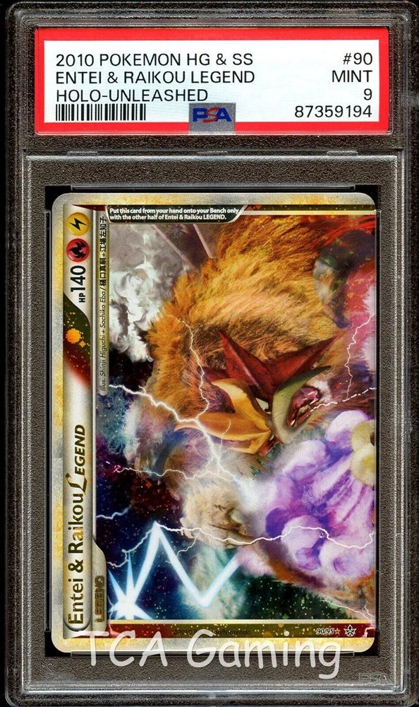 PSA9 連番　Entei & Raikou LEGEND 2010年 Auction Prices Realized Tcg Cards 2010 POKEMON HEARTGOLD