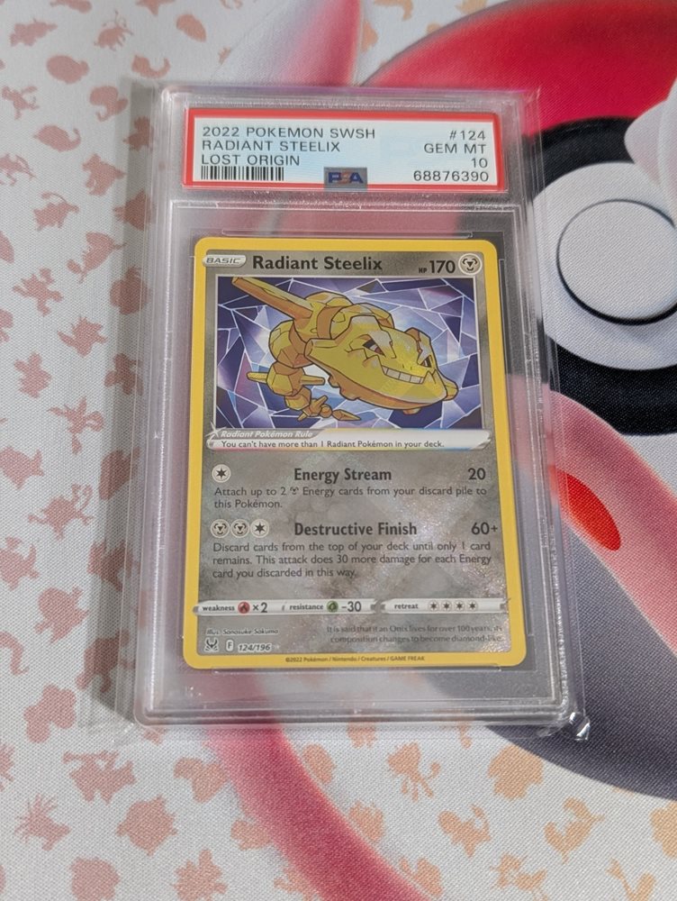radiant steelix pokemon card Amazon.com: Radiant Hisuian Steelix - 124/196 - Radiant Rare - Lost Origin main image 0