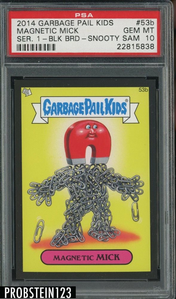 2014 Topps 2014 Garbage Pail Kids Series 1 Black #53b Magnetic Mick front