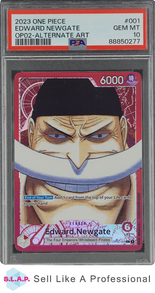 【PSA10】 EDWARD NEWGATE SPECIAL ART PSA 10 Edward Newgate OP02-001 Leader ALT ART ONE PIECE Card