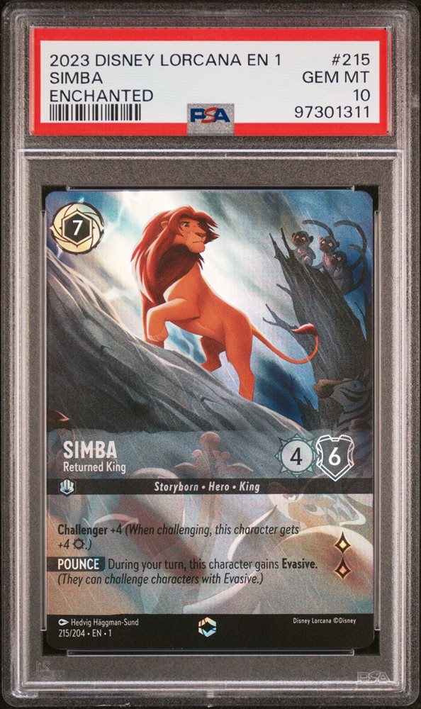 PSA10 DISNEY LORCANA シンバ #215 Auction Prices Realized Tcg Cards 2023 DISNEY LORCANA EN 1