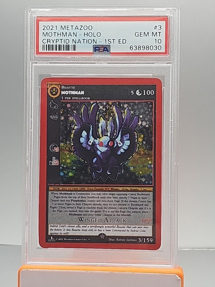 Zoo Mothman モンスマン 1st edition PSA10 2021 Metazoo Games Metazoo Cryptid Nation Mothman-Holo 1St