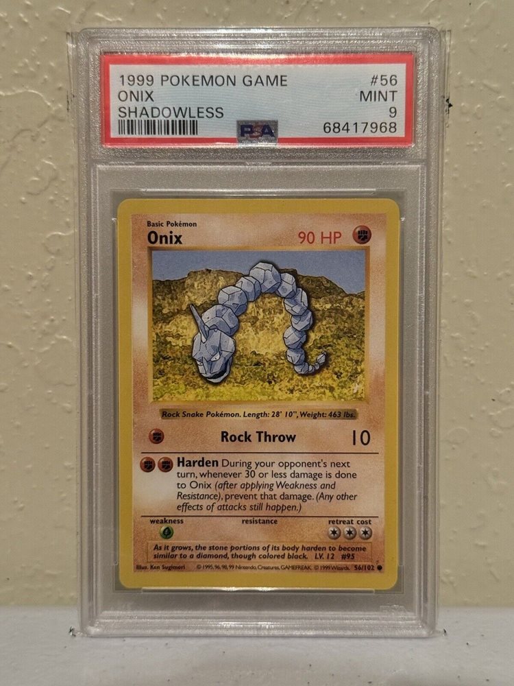 Auction Prices Realized Tcg Cards 1999 POKEMON GAME Onix