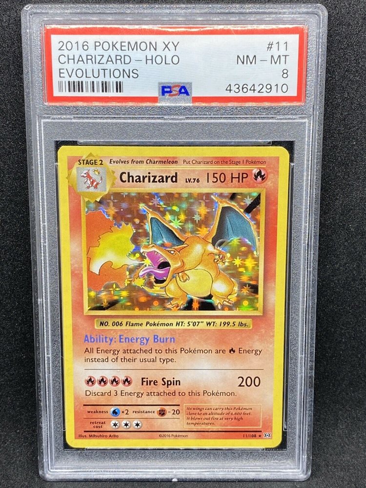 2016 Pokemon XY Evolutions Charizard 11/108 PSA 8