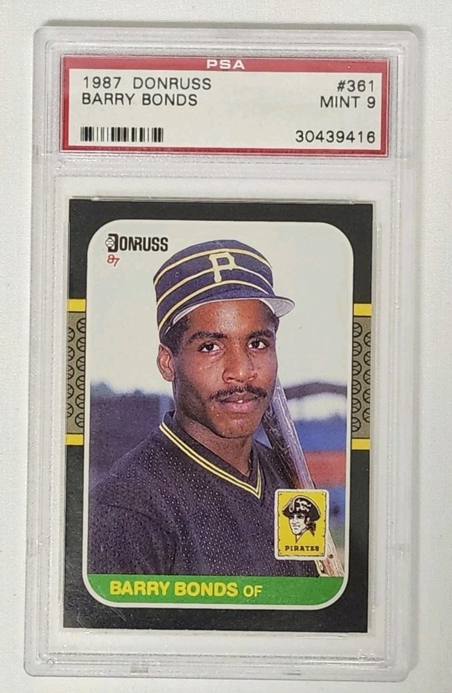 PSA9 美品　バリー・ボンズ　1987 DONRUSS　ルーキーカード Yahoo!オークション -「バリーボンズ」(トレーディングカード