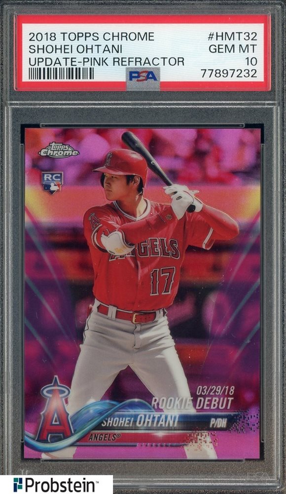 Topps - 大谷翔平　 2018 Topps Chrome update pink 2018 Topps Chrome Update Shohei Ohtani Pink Refractor #HMT32