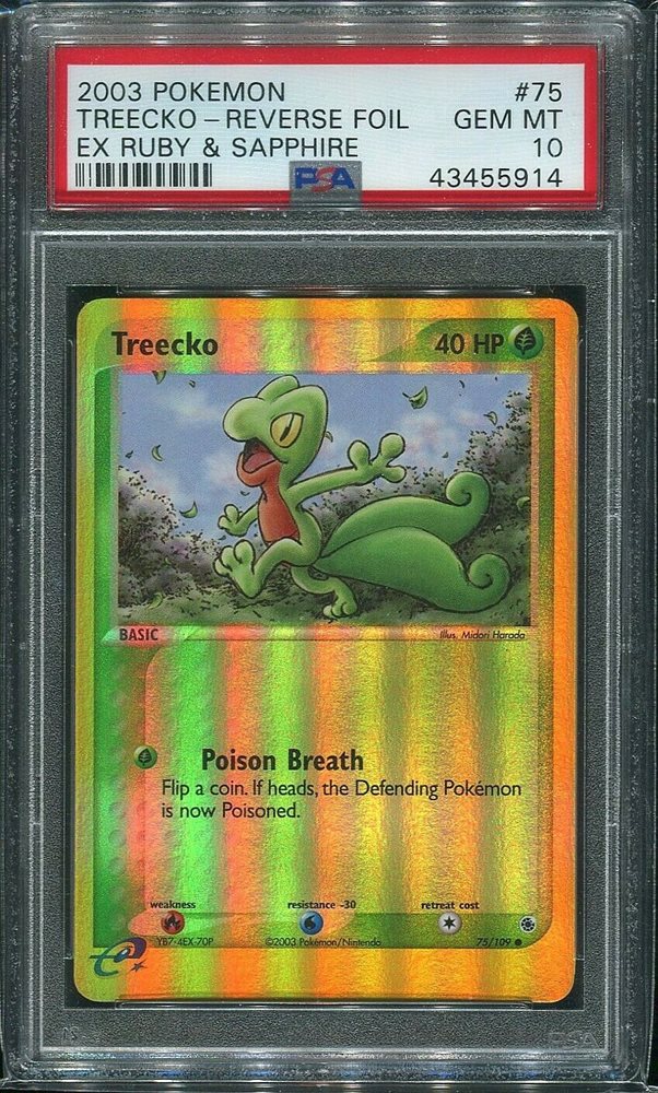 Auction Prices Realized Tcg Cards 2003 POKEMON EX RUBY & SAPPHIRE Treecko-Reverse  Foil