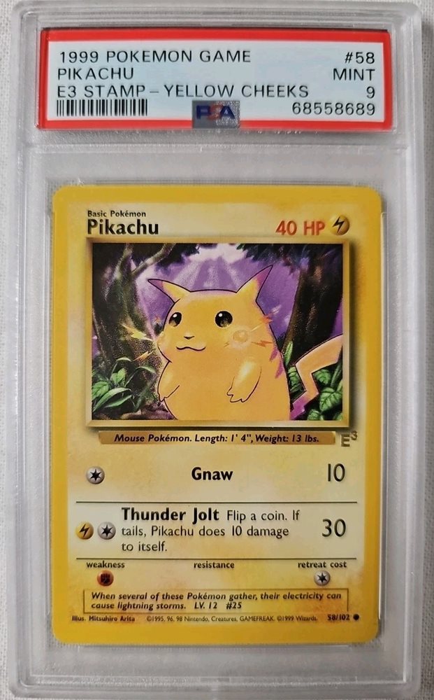 【PSA鑑定済】☆2枚セット☆ 1999 ピカチュウ（イエローチークス） Pikachu 1999 Pokemon TCG Yellow Cheeks #58 (PSA or BGS
