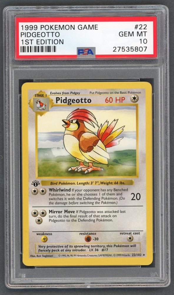 【PSA10】ピジョット/Pidgeot 旧裏 ポケモンカード 1999 PSA10】ピジョット/Pidgeot 旧裏 ポケモンカード 1999 2025年