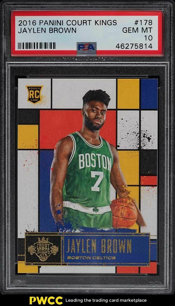JAYLEN BROWN AUTO PSA9 RC COURT KINGS JAYLEN BROWN AUTO PSA9 RC COURT KINGS