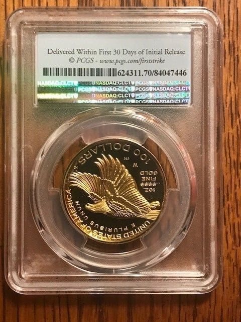 アメリカンリバティHigh Relief 純金 PCGS PR70DCAM 2023-W $100 American Liberty High Relief .9999 Fine First