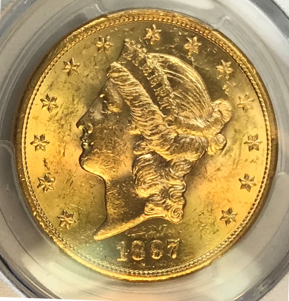 1897-S $20 PCGS MS-62 CHOICE UNCIRCULATED LIBERTY DOUBLE EAGLE