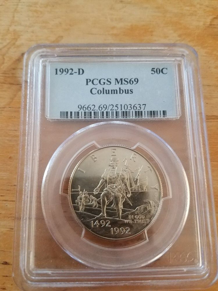 1992-D COLUMBUS UNCIRCULATED COMMEMORATIVE HALF DOLLAR