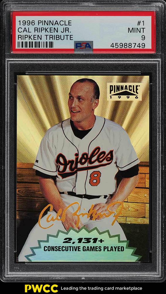 Auction Prices Realized Baseball Cards 1996 Pinnacle Cal Ripken Tribute Cal Ripken JR.