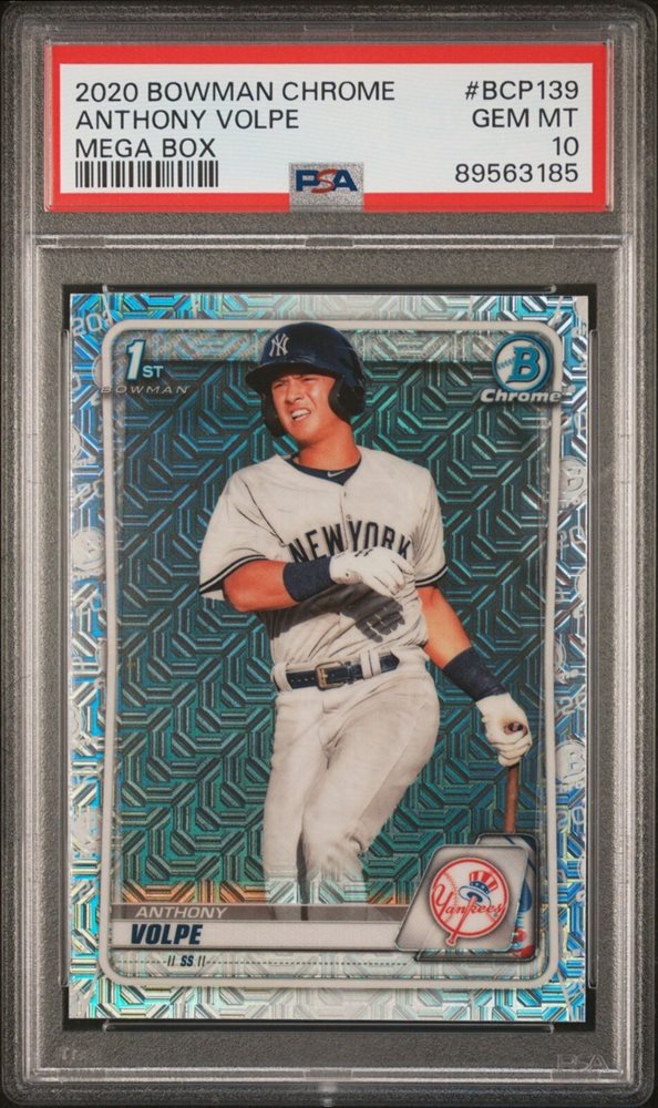PSA 10 ANTHONY VOLPE AUTO 2020 Bowman Sterling REFRACTOR/150