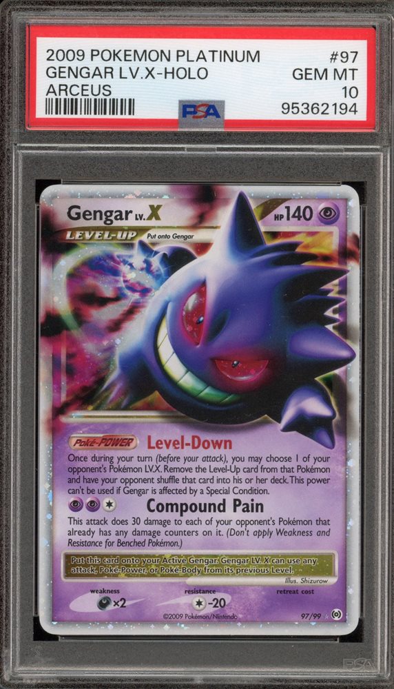 ゲンガーLv44 pt4 PSA10 lv.44 Gengar LV.X - Pt4: Advent of Arceus - Pokemon Japan