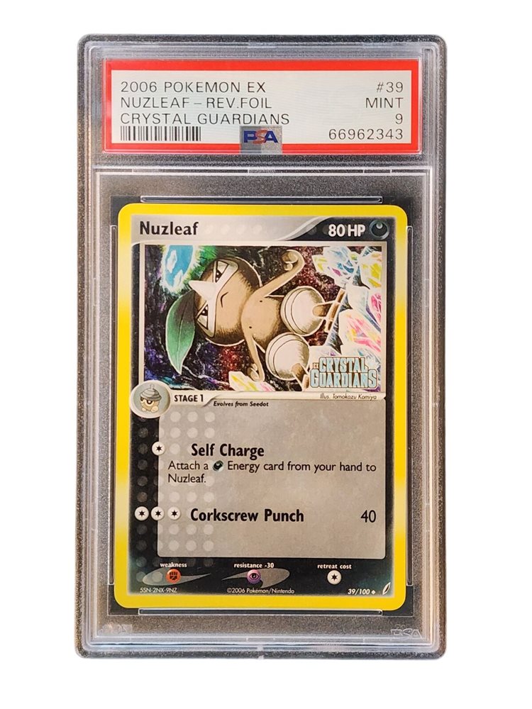pokemon nuzleaf card Nuzleaf Base #39/100 EX Crystal Guardians Pokemon Card – CTKollectables main image 1