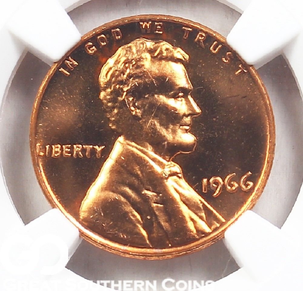 【3点】PCGSイギリスMS66 50P MS67RD 2P MS66RD 1P 1966 NGC Lincoln Memorial Penny, RED, SMS, NGC MS 67 RD, SP67RD