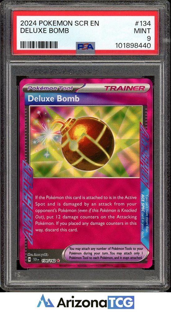 deluxe bomb pokemon card Deluxe Bomb - 2024 Pokmon Tool *Holo Rare* Card No. 134/142
