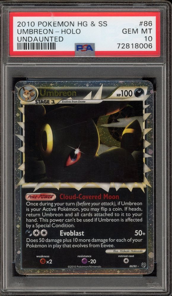 Umbreon-Holo 2010 PSA10 ブラッキー レジェンド Auction Prices Realized Tcg Cards 2010 POKEMON JAPANESE