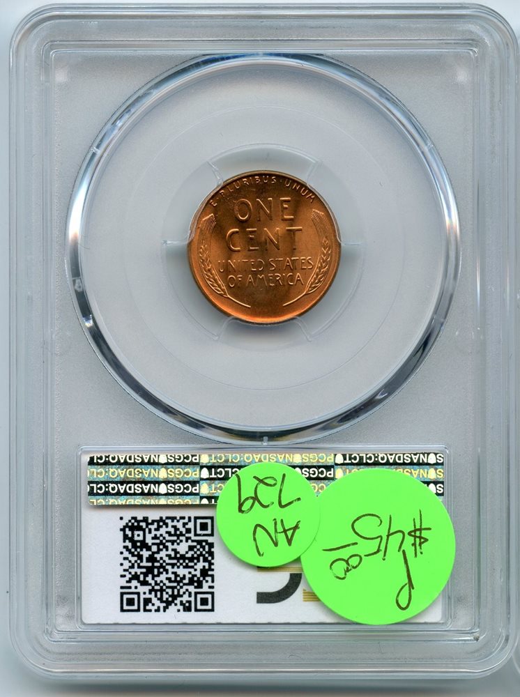 1955-S Lincoln Wheat Cent Penny PCGS MS 66 RD - San Francisco Mint