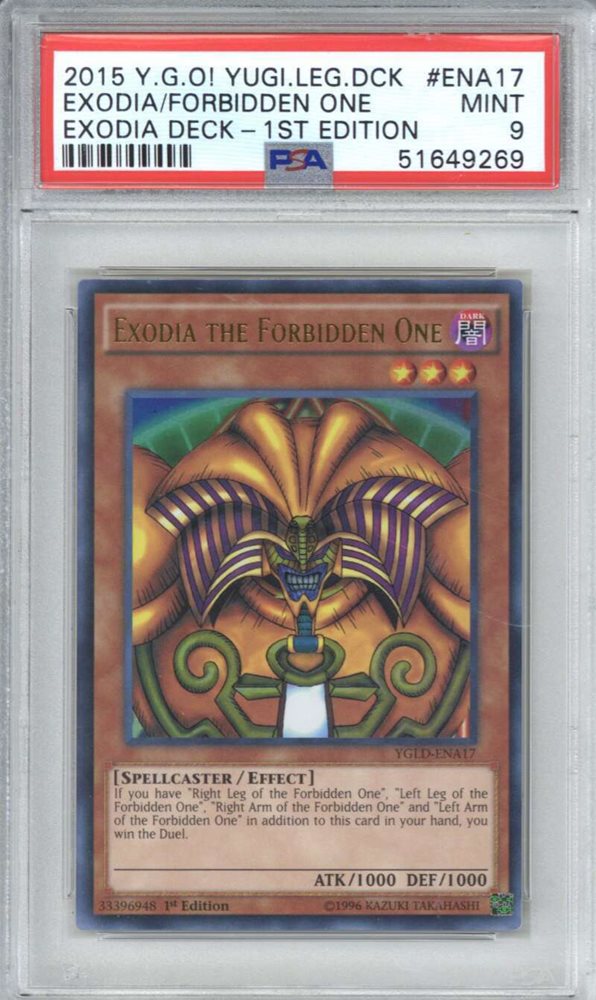 遊戯王　1999年 エクゾディア/フォービドゥン・ワン PSA 9 遊戯王 1999年 エクゾディア/フォービドゥン・ワン PSA 9 遊戯王