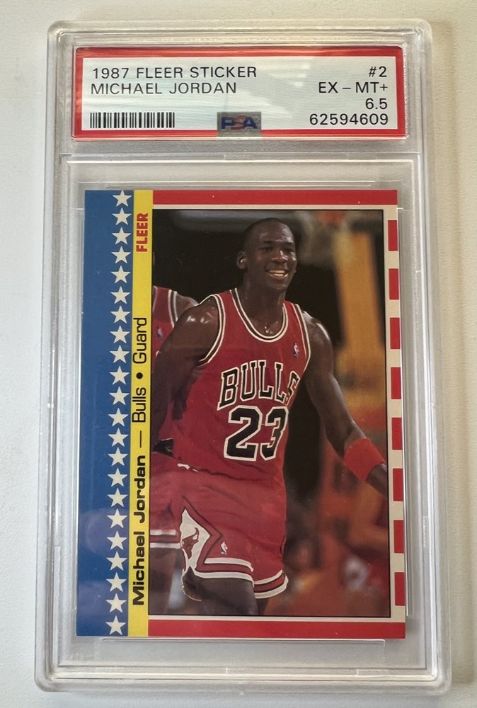 ジョーダンカード 1987年 Fleer 2年目 1987-88 Fleer Michael Jordan #2 Early Career Signed