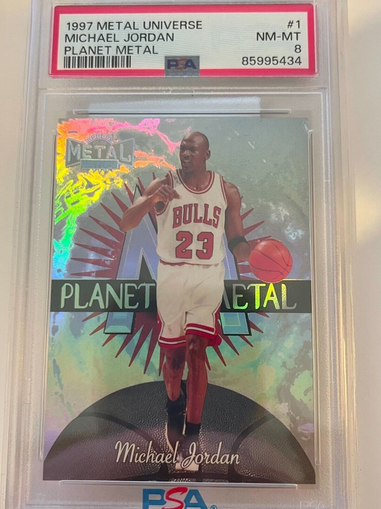 1997 PLANET METAL Michael Jordan PSA8