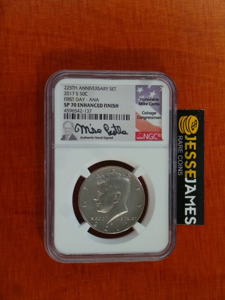 2017 S Kennedy Half Dollar First Day-ANA! NGC SP 70 Enhanced Finish