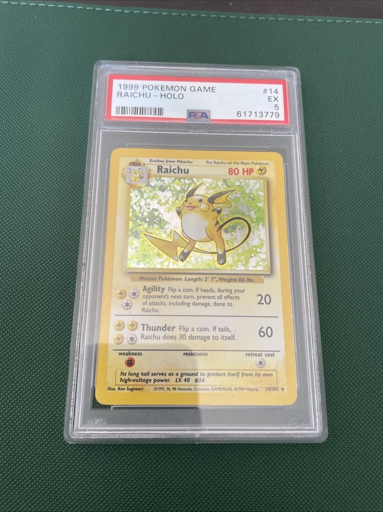 Auction Prices Realized Tcg Cards 1999 POKEMON GAME Raichu-Holo