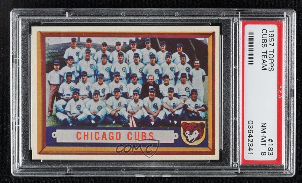 1959年 TOPPS CUBS CLUBBERS #147 PSA 7 1959 Topps #147 Long/Banks