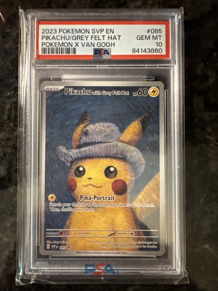 ゴッホピカチュウ　Pikachu with Gray Felt Hat 2 Pikachu with Grey Felt Hat Promo Card Selling For $600