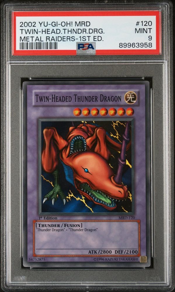 PSA8初期　双頭の雷龍/Twin-Headed Thunder Dragon Amazon.com: Yu-Gi-Oh! - Twin-Headed Thunder Dragon (DLG1